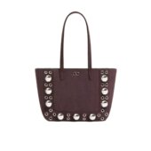 女士手提包 WB0R88JET0TO AW2025 VALENTINO 棕色 中号徽标手提包