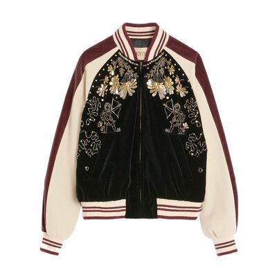 VALENTINO 男士外套 VCIP64AE10NO AW2025 花色 长袖休闲夹克