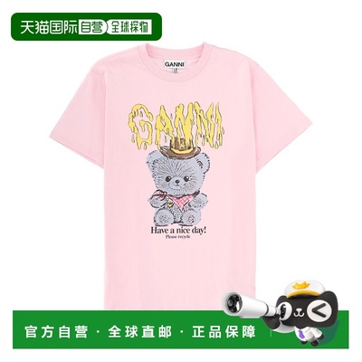 1h可退 香港直邮GANNI 甘尼 女士 T恤 A1050074868 blue蓝色 舒适