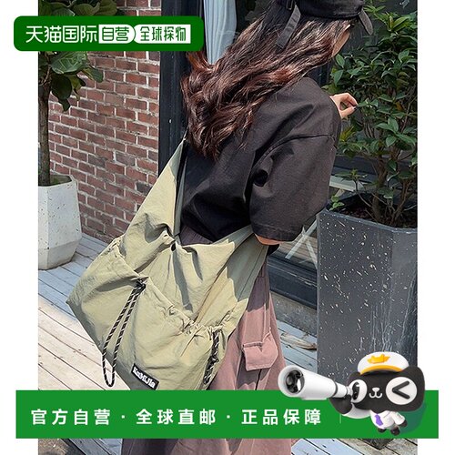 日本直邮florge 轻便可收纳A4纸的防水尼龙束绳肩背包/托特包 FL8