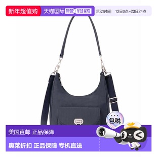 自营baggallini Coastal Flip Lock Half Moon Bag - french navy