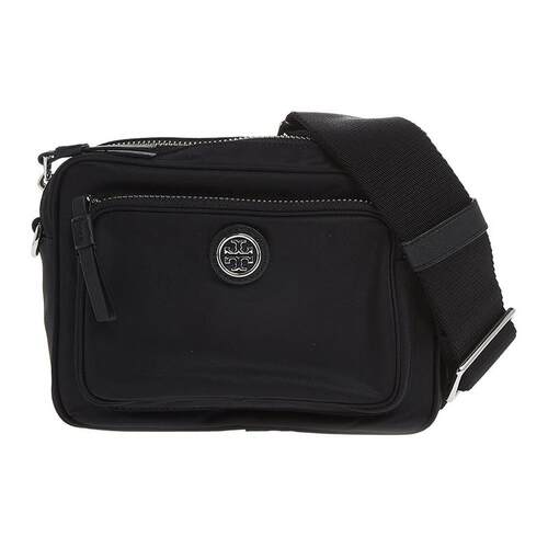 TORY BURCH 汤丽柏琦 TB Perry 织物 斜挎单肩包 迷你 女款 黑色