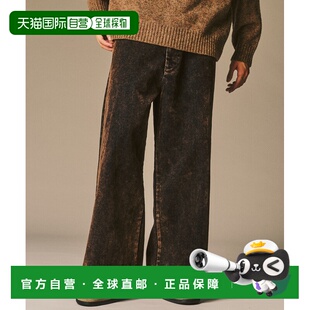 日本直邮417 EDIFICE 男装 宽松版型 绒感牛仔 喇叭工装裤 250303