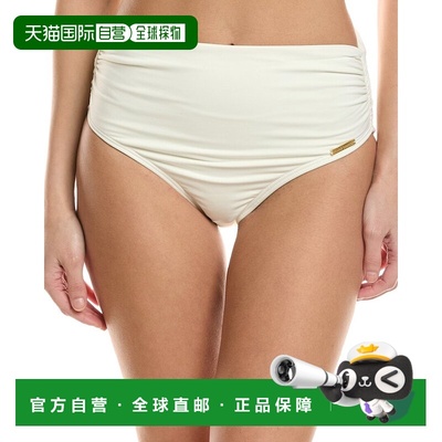 自营Vince Camuto Convertible High Waist Swim Bottom - white