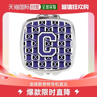 Carolines Treasures CJ1068-CSCM Letter C Football Purple & W