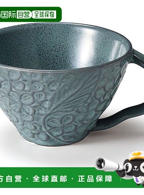 【日本直邮】Aito “连”汤杯 直径约12厘米 330毫升 水绿色 美浓