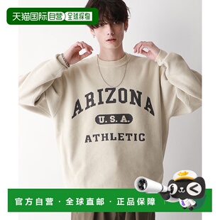 1h可退 日本直邮RAGEBLUE 男士宽松字母鹿仔纹针织衫 143898