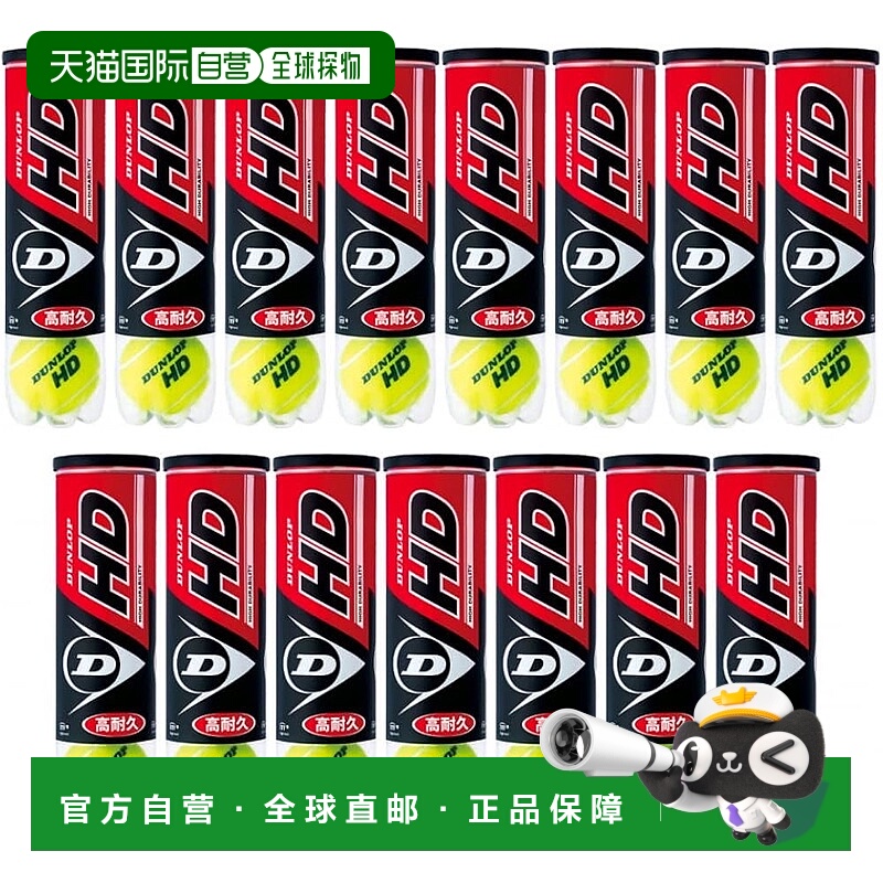 【日本直邮】邓禄普高清网球 黄色 4 球 x 15 瓶（60 球）DHD4CS6