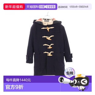 日本直邮中古Burberry博柏利男B级9新duffle coat粗呢大衣羊毛外