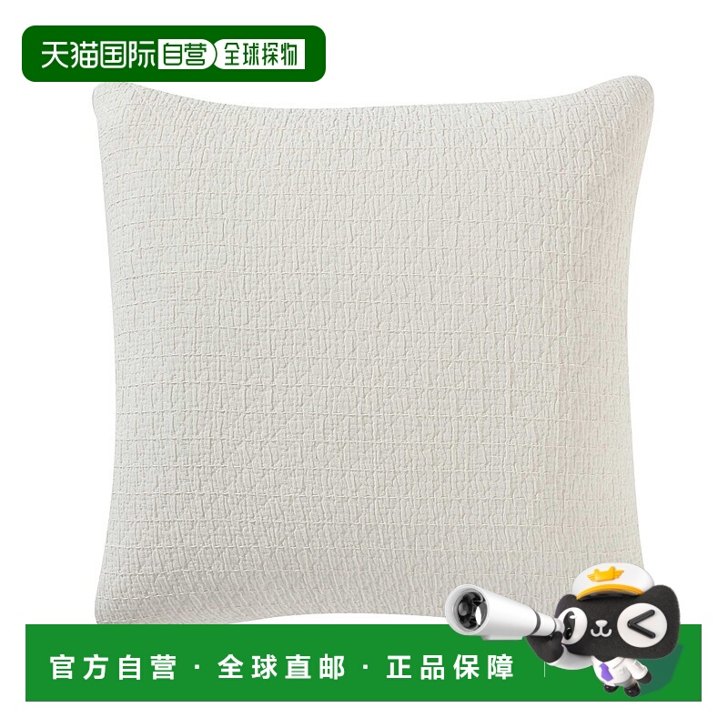 自营Nautica波浪纹理白色装饰枕头-锡灰色 美国奥莱直发