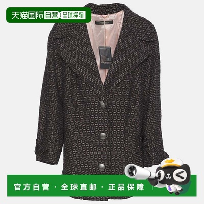 自营Marina Rinaldi Black/pink Patterned Jacquard Knit Single