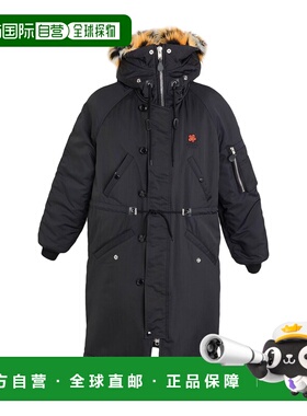 香港直邮kenzo 高田贤三 男士 大衣 black黑色 舒适时尚外套男装