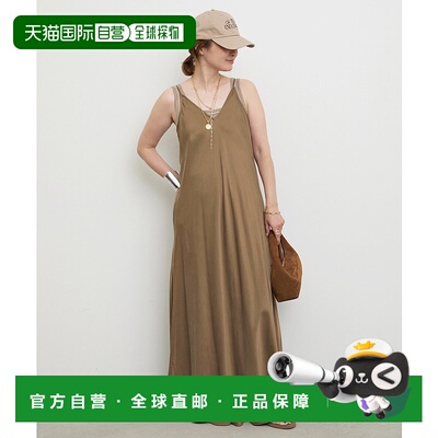 1h可退 日本直邮Deuxieme Classe女士复古调丝光连衣裙-优雅肩带