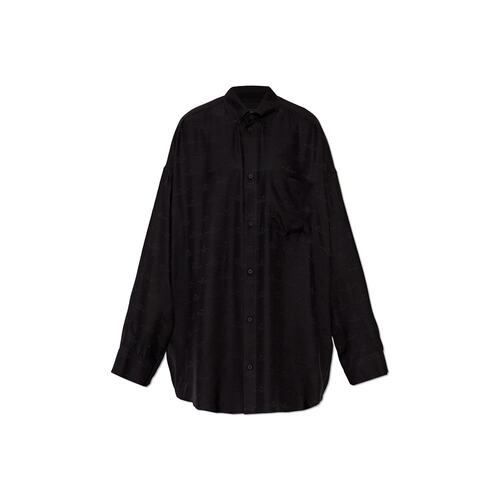 BALENCIAGA 女士衬衫 773300TRN071000 SS2025 黑色