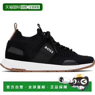 波士 男士 运动鞋 香港直邮潮奢 Upper BOSS Knitted 1h可退 黑色