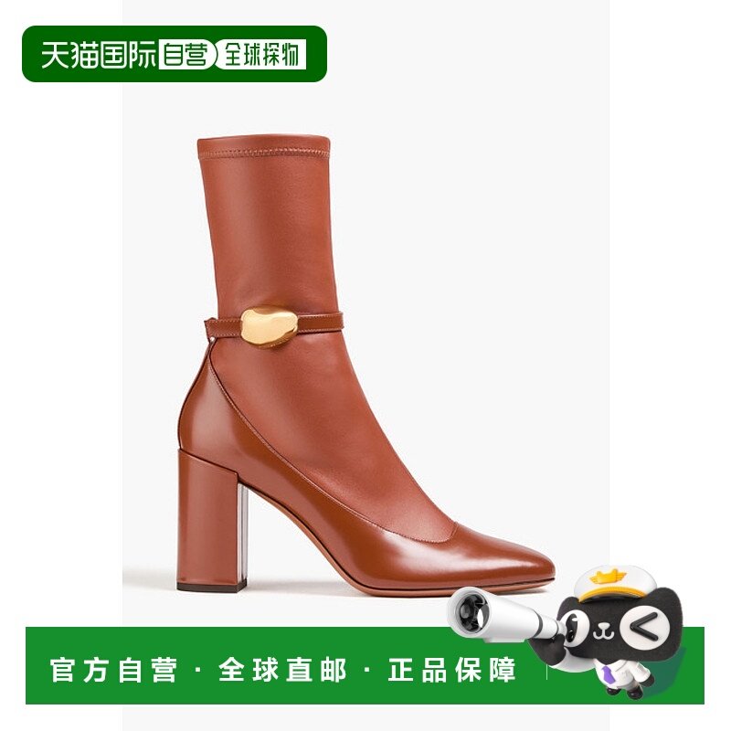 1h可退 香港直邮ZIMMERMANN 女士 Eliot sock 上光拉伸纹皮革靴子