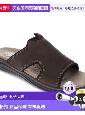 自营Dockers男式Barlin休闲拖鞋凉鞋-深棕色/黑色 美国奥莱直发