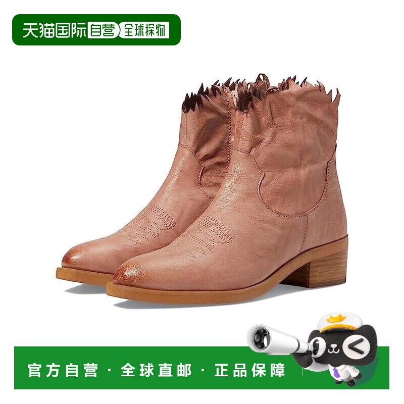 自营ROAN by Bed Stu恶魔靴女式腮红皮革西部牛仔JOBB1777-粉红色