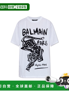 香港直邮BALMAIN 女士T恤 FF0EH005GF20GAB AW2025 白色 T-shirt