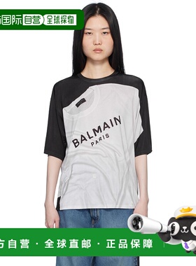 香港直邮潮奢 Balmain 巴尔曼 女士 黑色 & 白色 Loose Optical I