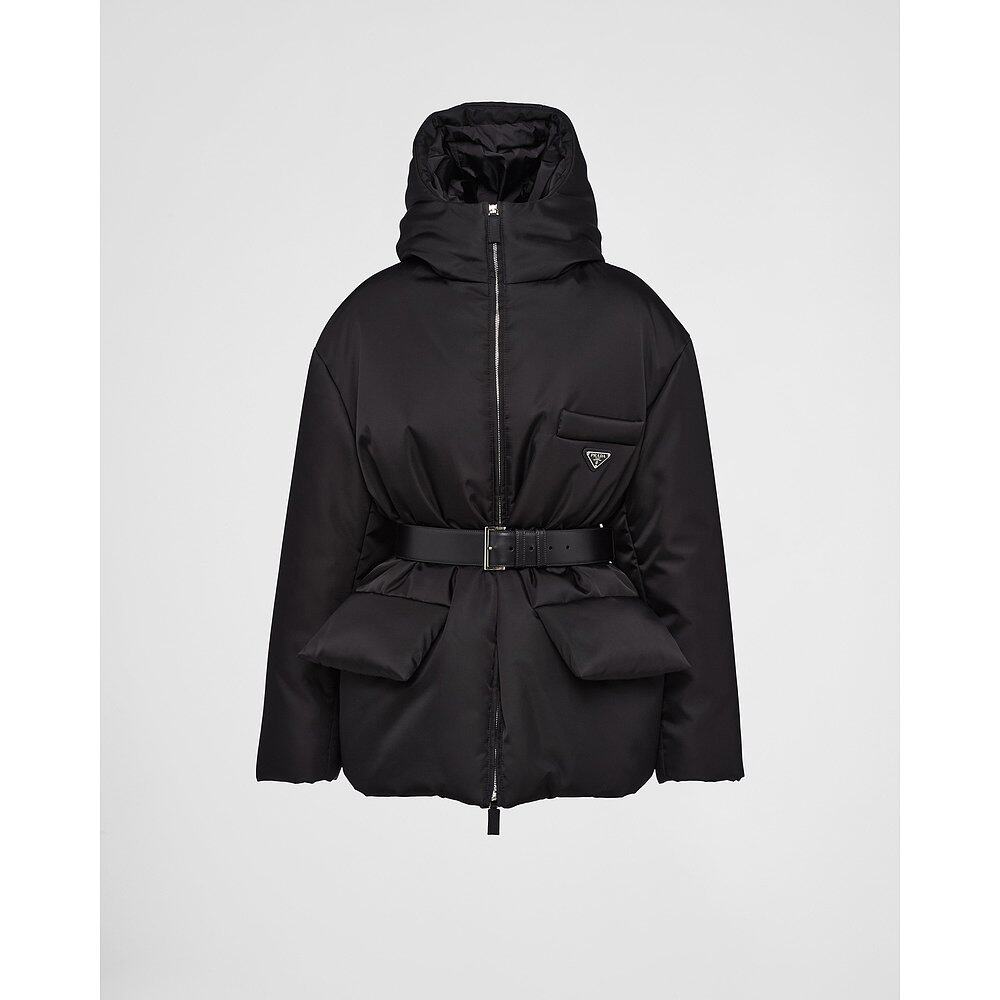 PRADA(普拉达) 女士Re-Nylon 再生尼龙连帽羽绒外套