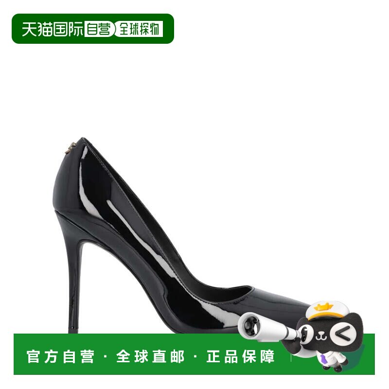 自营pinko黑色Juliette光面细跟尖头高跟鞋-黑色 美国奥莱直发图片