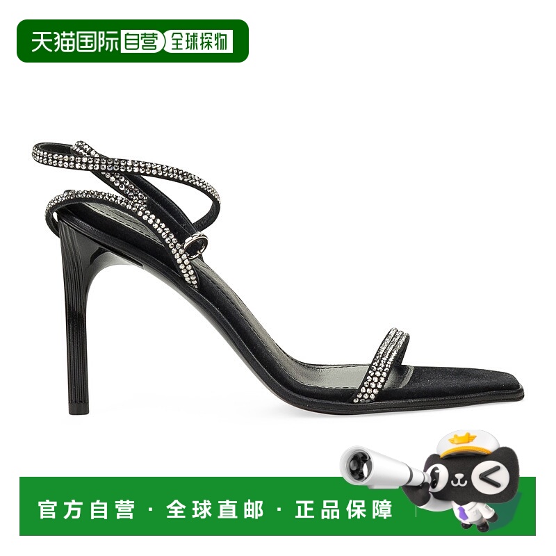 自营lanvinSILVER ELEGANT FEMME SANDAL PUMPS - black 美国奥莱