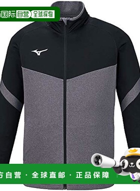 【日本直邮】美津浓TEAMLINE拉链款立领运动服32MC1150炭灰/黑色3