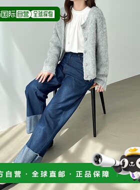 日本直邮GeeRA 宽版直筒卷边牛仔裤 R04609EW13567