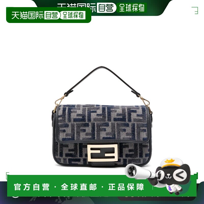 香港直邮FENDI 女士单肩包 8BS017ASU0F1PQK CO 灰色斜挎包手提包