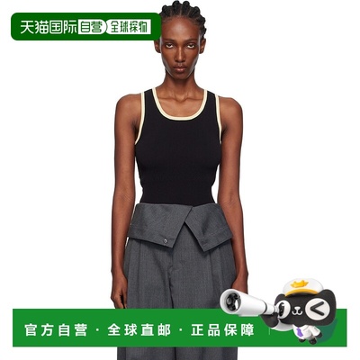 1h可退 香港直邮J.W. Anderson 女士 黑色 Contrast Trim 背心 KW