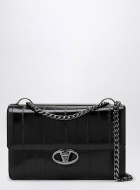 潮奢 Valentino 华伦天奴 女士 VLOGO 中号黑色肩包 5W0B0Q61SWT