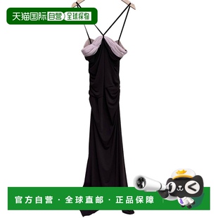 巧克力色 自营 巧克力色全长长连衣裙 wang女式 美国奥莱直 vera