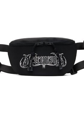 潮奢 Vetements 维特萌 女士 黑色 Metal Logo 腰包 UA66BA120B