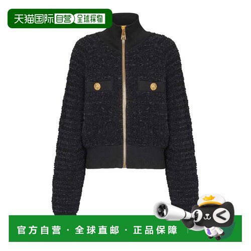 香港直邮BALMAIN 女士夹克 FF0TE200KJ160PA AW2025 黑色 Zipper
