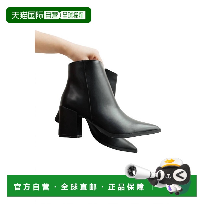 自营qupid女士黑色 Amari 踝靴 - 黑色 美国奥莱直发