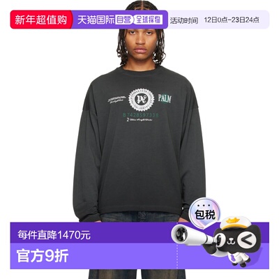 1h可退 香港直邮潮奢 Palm Angels 棕榈天使 男士 黑色 Dollar Gr