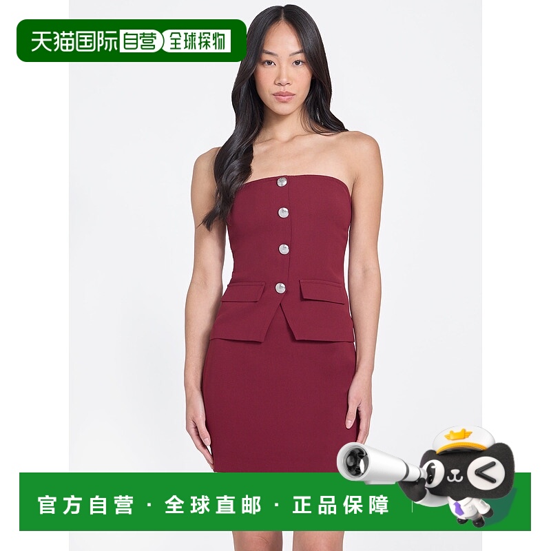 自营guessValeria Strapless Top - petite syrah 美国奥莱直发