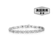jewels1 克拉圆形实验室培育钻石网球手链 自营vir .925 纯银爪