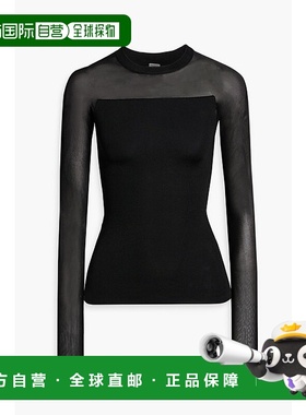1h可退 香港直邮TOTÊME 女士 弹性针织上衣 241WRT1065YA0030BLAC