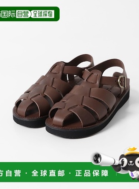 1h可退 日本直邮Organic handloom 男士编织设计皮质休闲凉鞋 25S