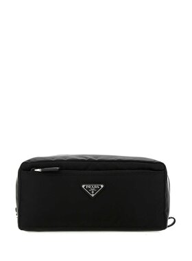 潮奢 Prada 普拉达 男士 黑色尼龙化妆包 2NA0292DMHF000