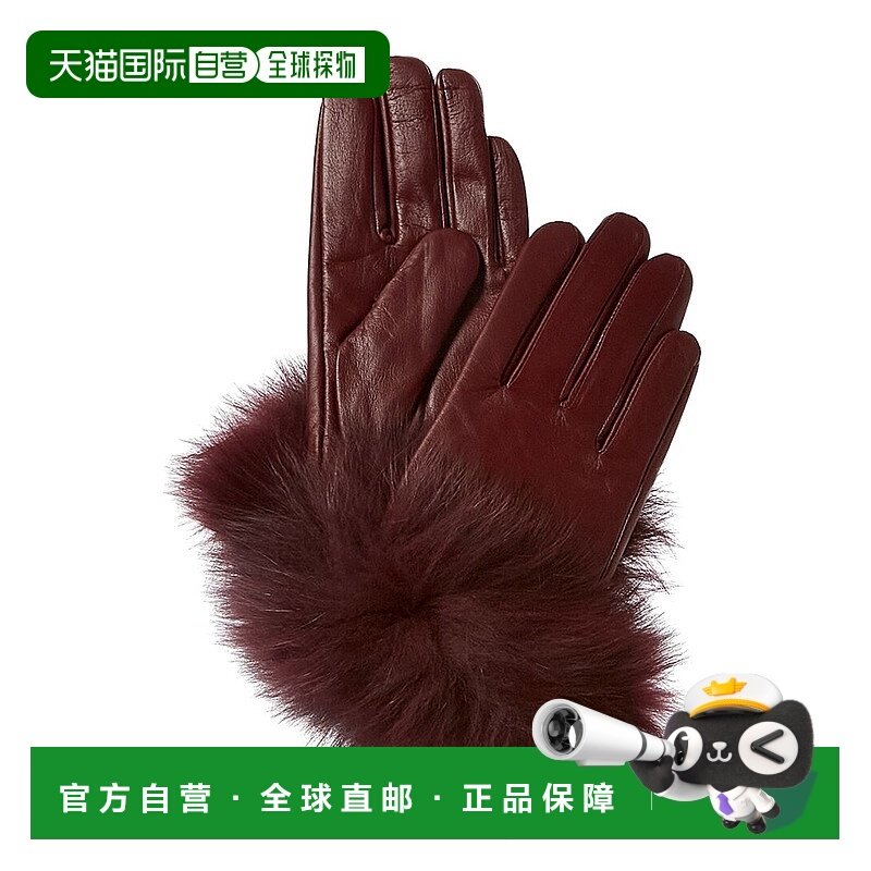 自营La Fiorentina Leather Gloves - Red 手套美国直发奥莱
