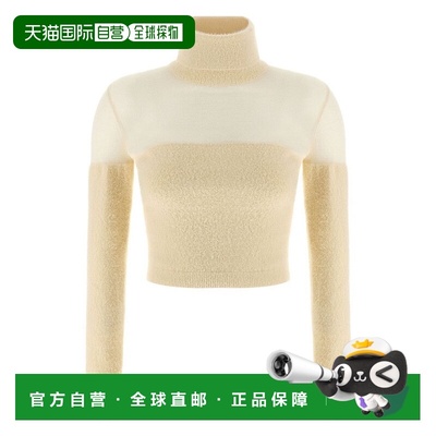 自营elisabetta franchiCropped Sweater With High Turtleneck -