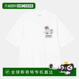 针织女装 欧洲直邮Carhartt T恤女款 Wip 女士白色棉短袖