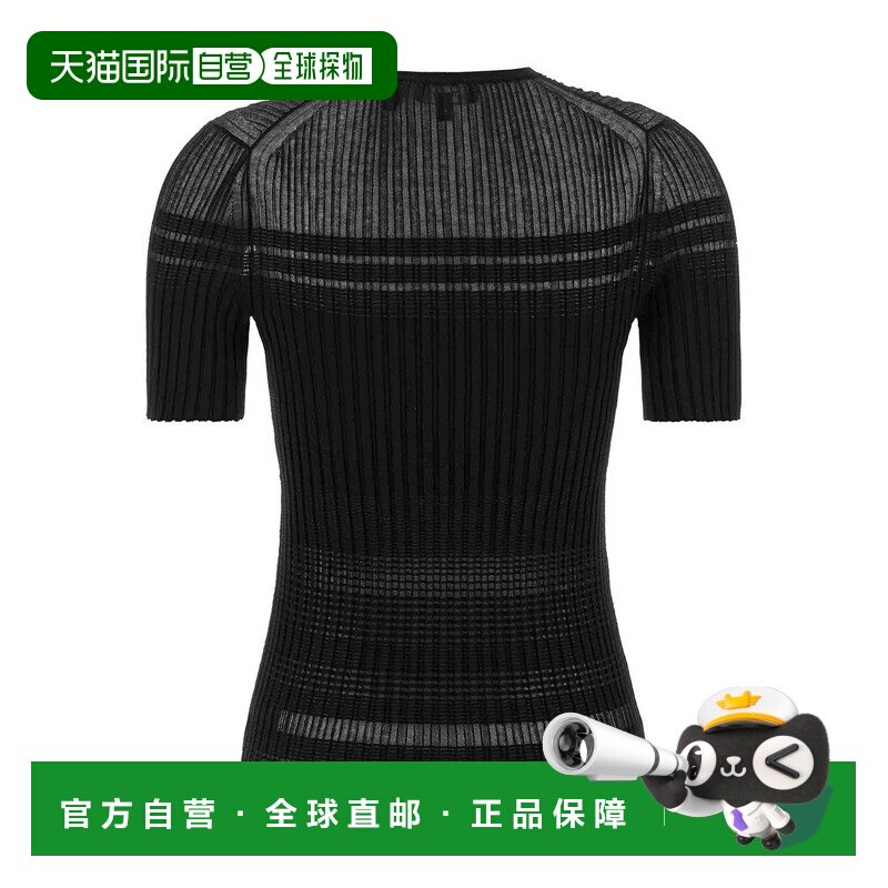 1h可退 香港直邮THEORY 女士T恤 P0616704001 AW2025 黑色 短袖针图片