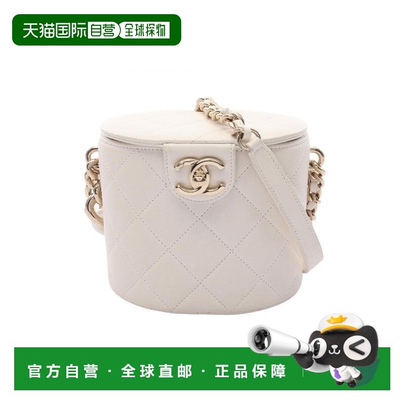 日本直邮中古Chanel香奈儿女包A级95新Vanity化妆包羊皮斜挎包白,箱包皮具/热销女包/男包,通用款女包,淘宝优惠券,粉丝福利购,淘宝优惠卷
