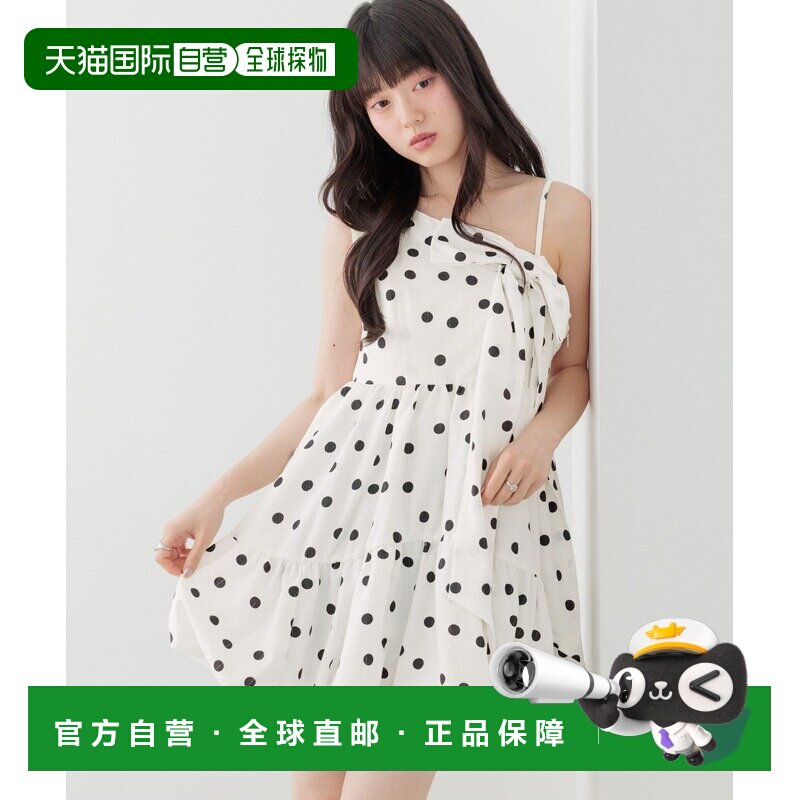 日本直邮Heather 女装 不对称泡泡袖系带迷你性感【付后1h可退】