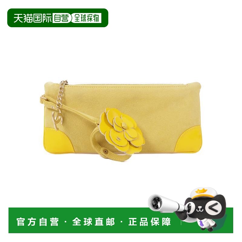 日本直邮中古Chanel香奈儿女包B级9新Clutch bag手拿包绒面革小牛