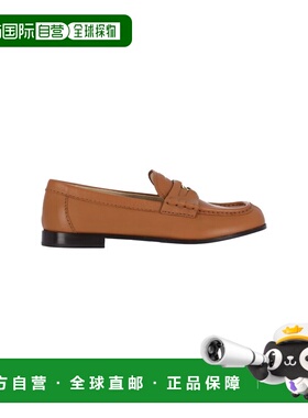 1h可退 香港直邮Miu Miu 缪缪 女士 棕色平底鞋 5D398E010248F004